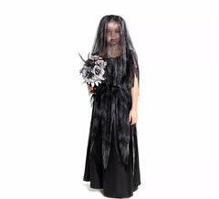 Costume da sposa gotica con velo per ragazze