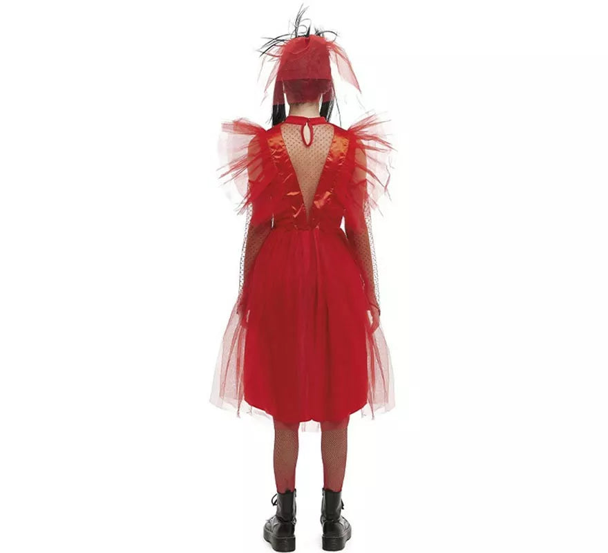 Translation missing: it.Disfraz de Novia roja de Fantasma a rayas para mujer