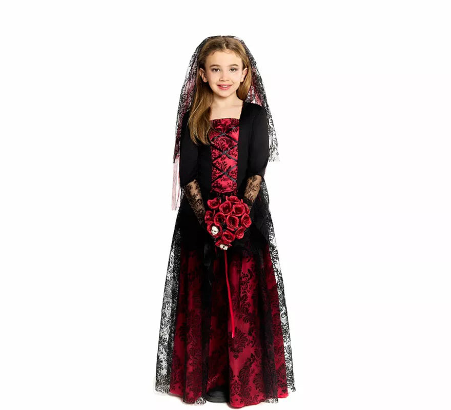 Translation missing: it.Disfraz de Novia Vampiresa Gótica para niña