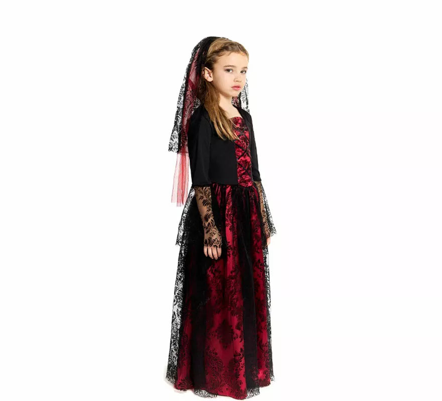 Translation missing: it.Disfraz de Novia Vampiresa Gótica para niña