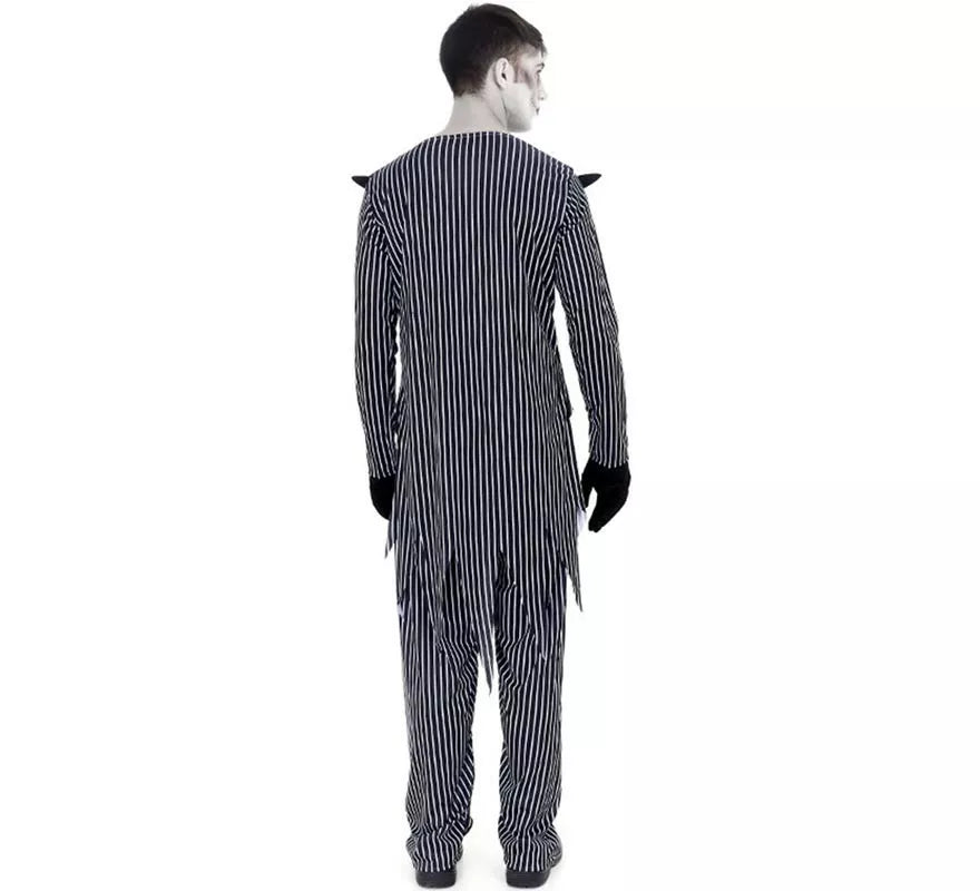 Disfraz de Novio Halloween a rayas para hombre