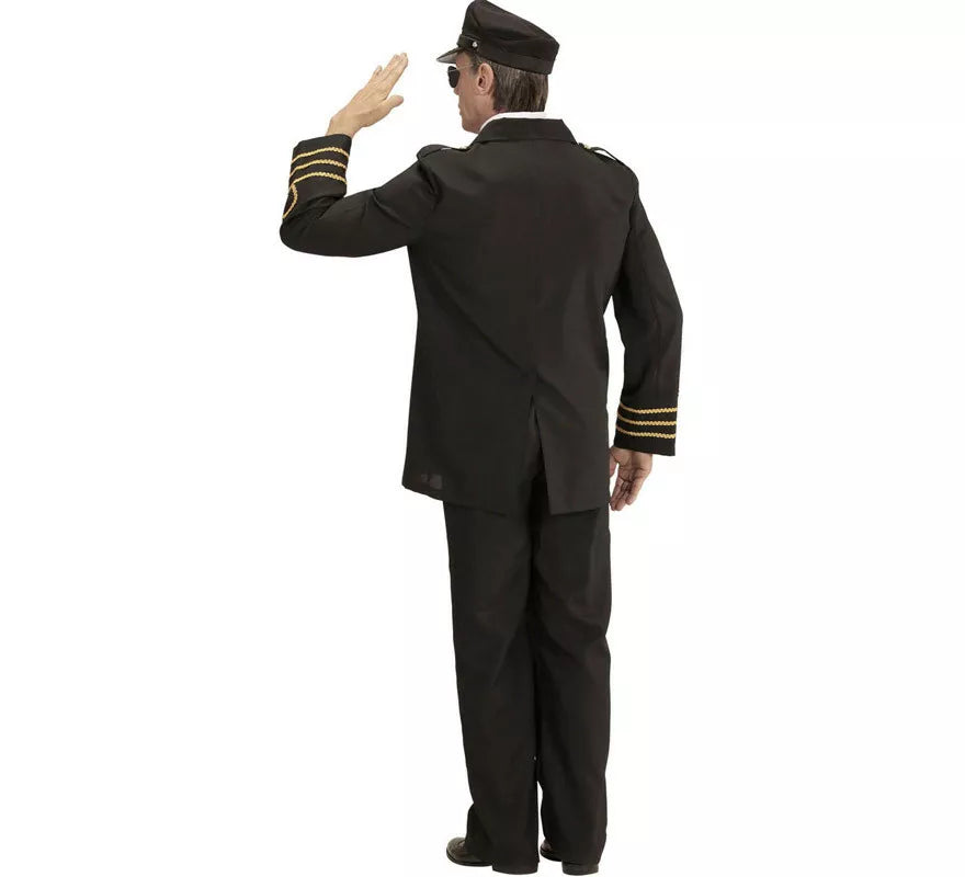 Translation missing: es.Disfraz de Oficial de la Marina en Negro para hombre