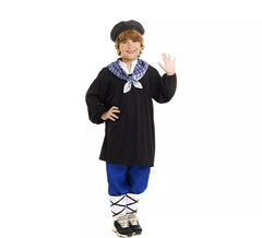 Costume Olentzero nero e blu con sciarpa per bambino