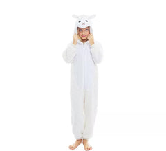 Costume da pecora con cappuccio per bambina