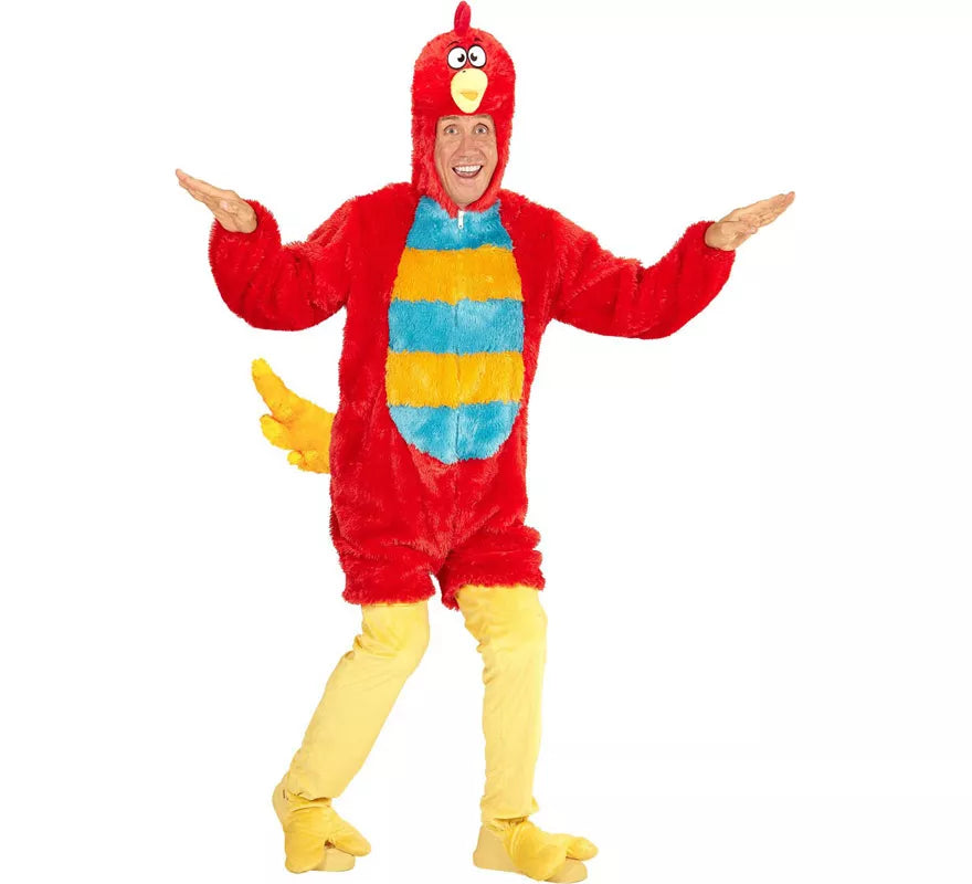 Disfraz de Pájaro Rojo en Peluche Suave para adulto
