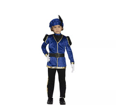 Elegante costume da paggio blu
