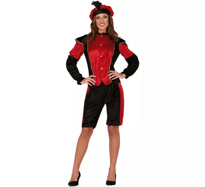 Disfraz de Paje Real Roja para mujer
