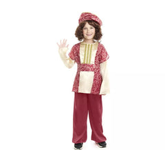 Costume da Re Gaspare del Paggio Rosso con cappello per bambino