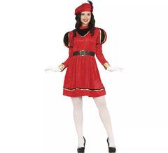 Costume da paggio rosso elegante per donna