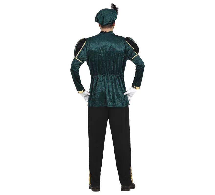 Translation missing: it.Disfraz de Paje Verde Elegante para hombre