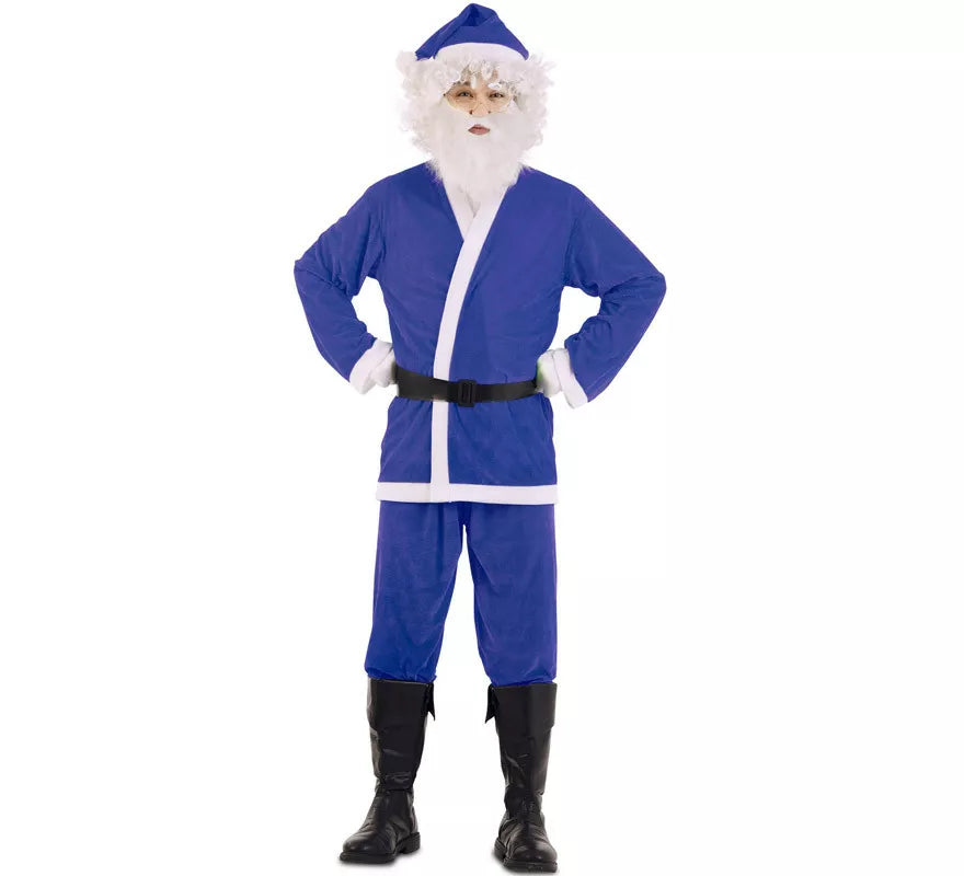 Translation missing: it.Disfraz de Papa Noel Azul para hombre
