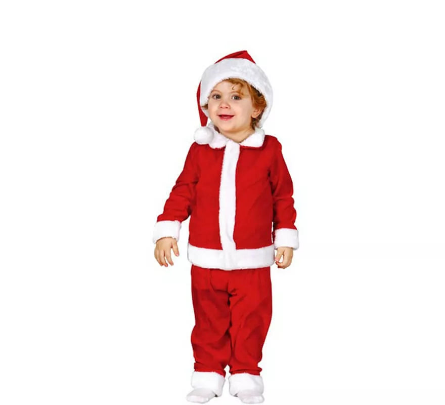 Translation missing: it.Disfraz de Papa Noel Baby para bebé de terciopelo
