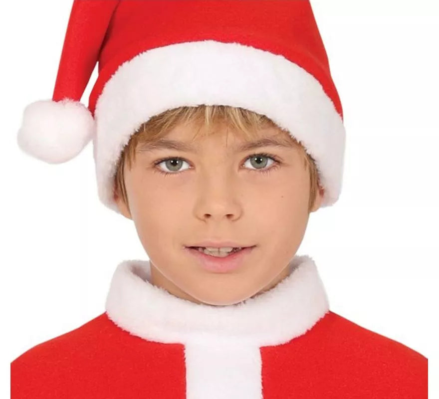 Translation missing: it.Disfraz de Papá Noel clásico con gorro y cinturón para niño