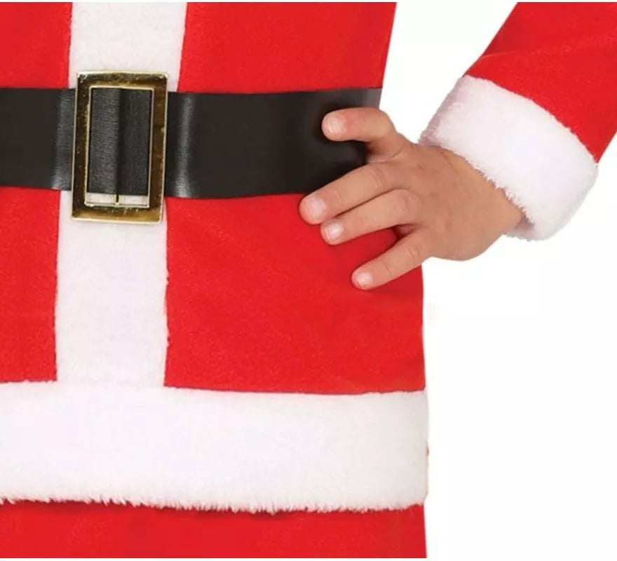 Translation missing: it.Disfraz de Papá Noel clásico con gorro y cinturón para niño