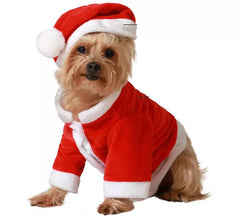 Disfraz de Papá Noel clásico rojo para perro