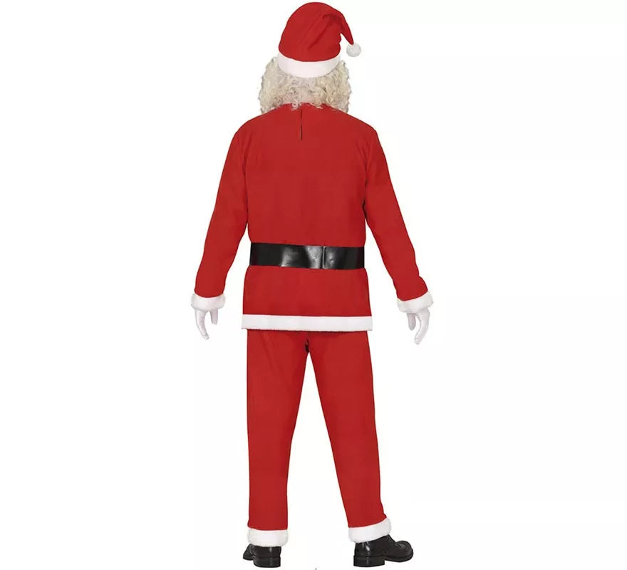 Translation missing: it.Disfraz de Papá Noel con cinturón negro para hombre