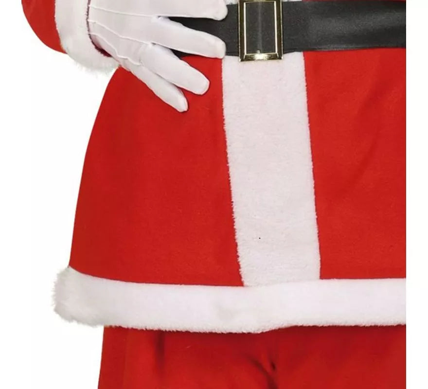 Translation missing: it.Disfraz de Papá Noel con cinturón negro para hombre