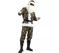 Costume da Babbo Natale militare mimetico per uomo