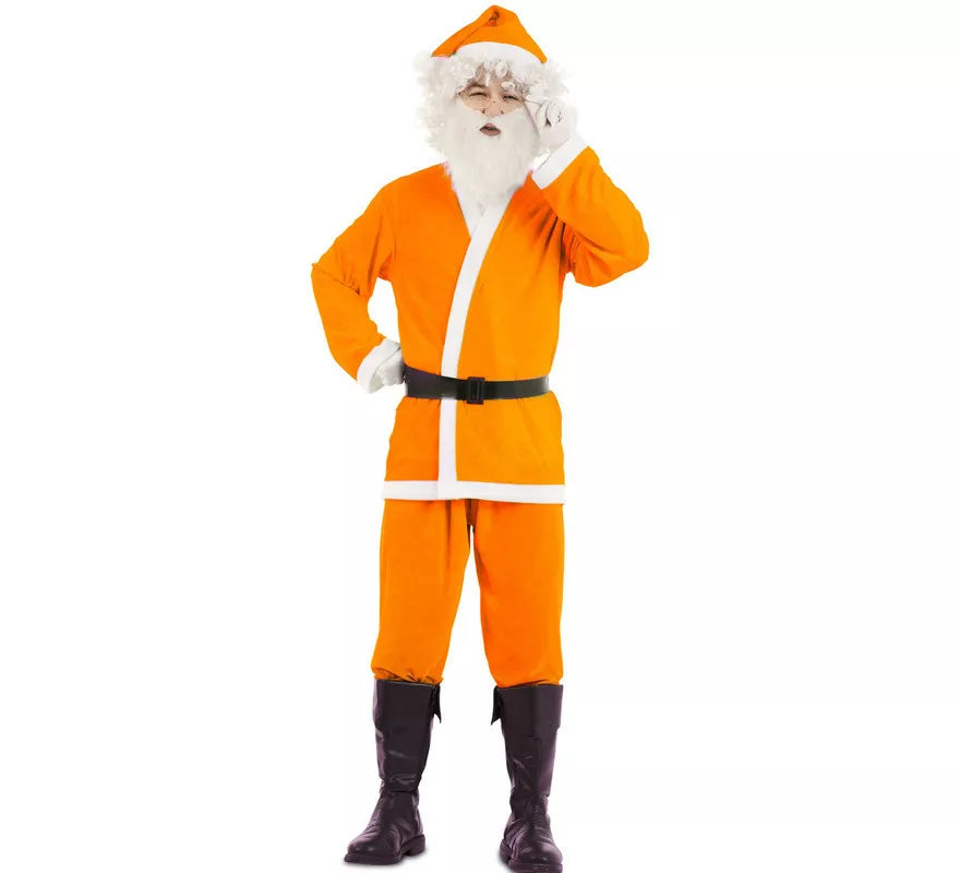 Translation missing: it.Disfraz de Papa Noel Naranja para hombre