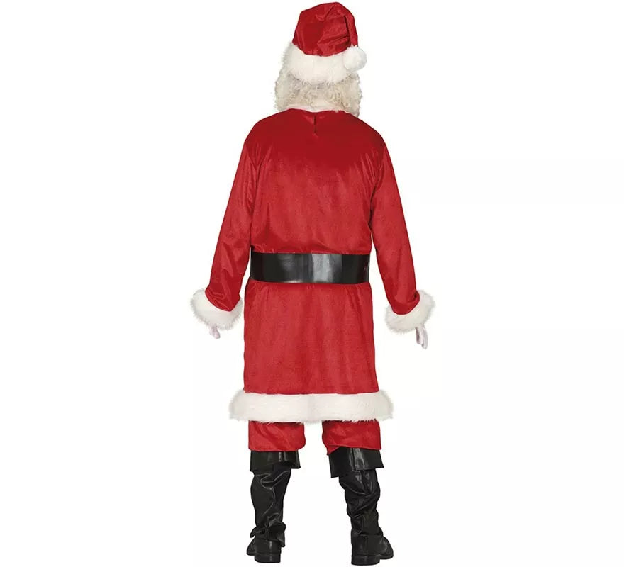 Translation missing: it.Disfraz de Papá Noel rojo tradicional con gorro para hombre