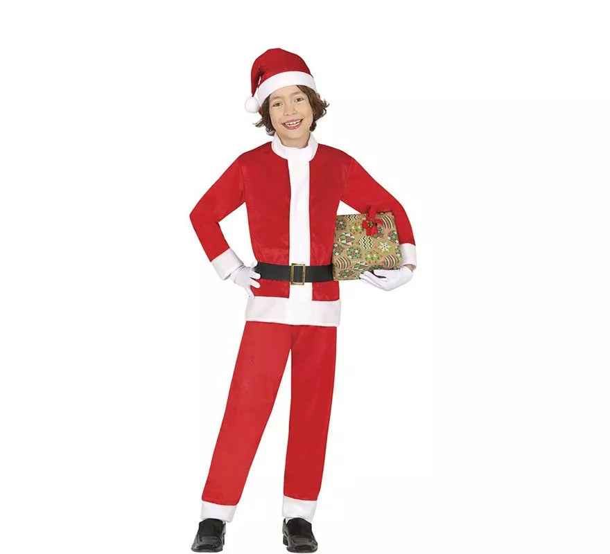 Translation missing: it.Disfraz de Papá Noel rojo y blanco con gorro para niño