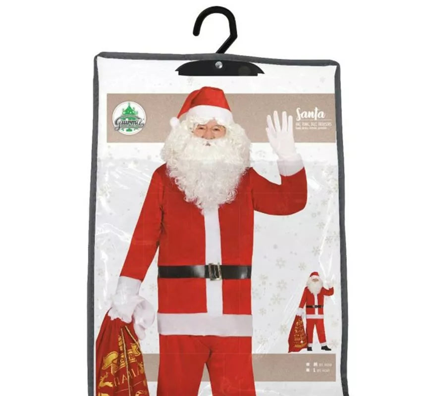 Translation missing: it.Disfraz de Papá Noel tradicional rojo para hombre