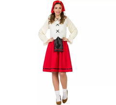 Costume da pastore rosso per donna
