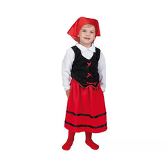 Costume da pastore rosso e nero per un bambino
