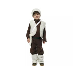 Costume da pastore bianco e marrone per bambino