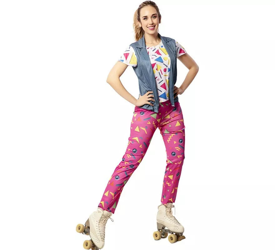 Translation missing: it.Disfraz de Patinadora de los años 90 con chaleco para mujer