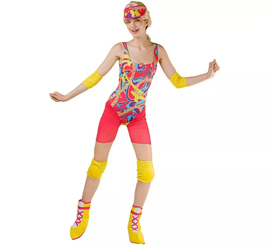 Translation missing: it.Disfraz de Patinadora multicolor Muñeca Famosa para mujer