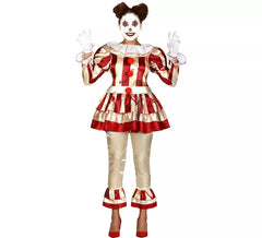 Costume da Pagliaccia a righe per donna