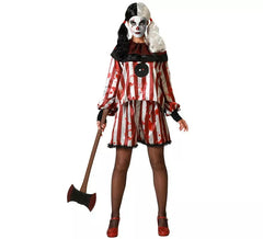 Costume da Clown a righe per donna