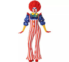 Costume da clown a righe da donna