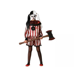 Costume da Clown a righe per bambina