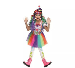 Disfraz de Payasa Arco Iris para niña