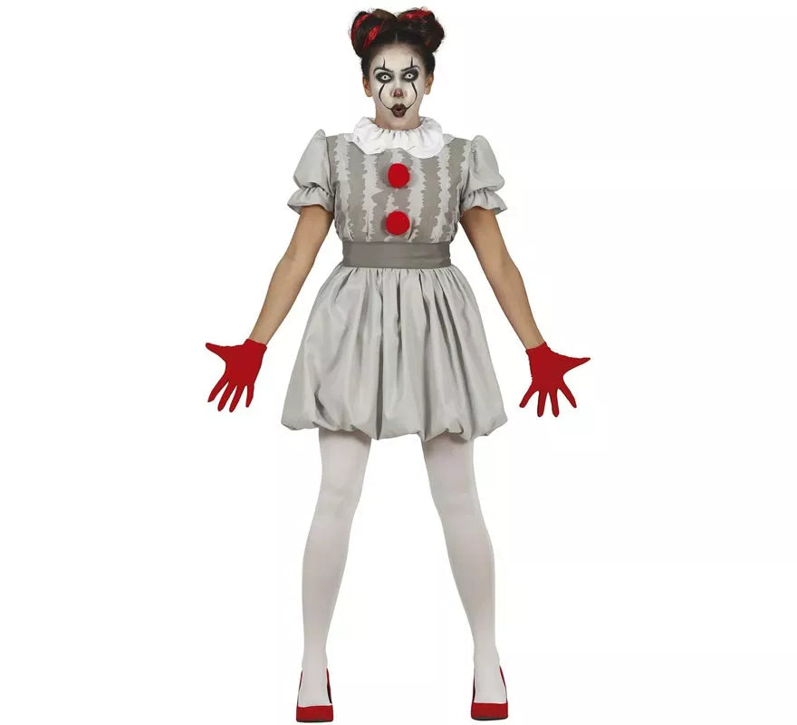 Translation missing: it.Disfraz de Payasa Blanca Demoníaca para mujer