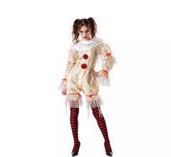 costume bianco Clown per le donne