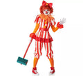 Disfraz de Payasa de Circo rojo y blanco para mujer