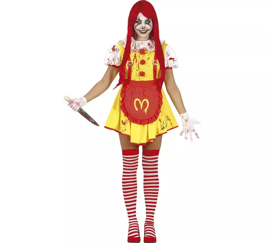 Translation missing: it.Disfraz de Payasa de Hamburguesa Asesina para mujer