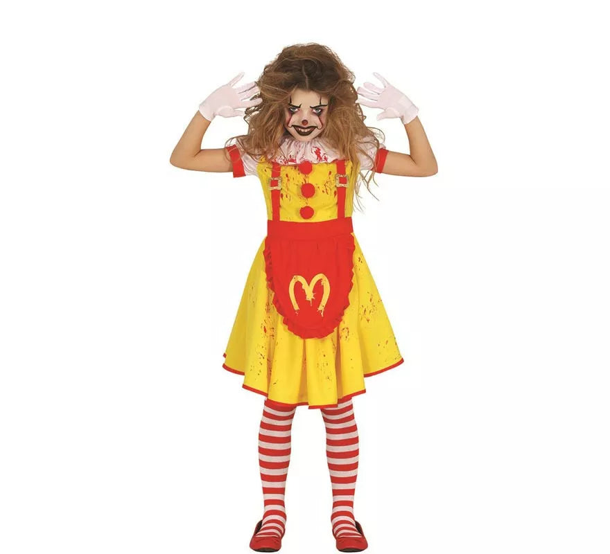 Translation missing: it.Disfraz de Payasa de Hamburguesa Asesina para niña