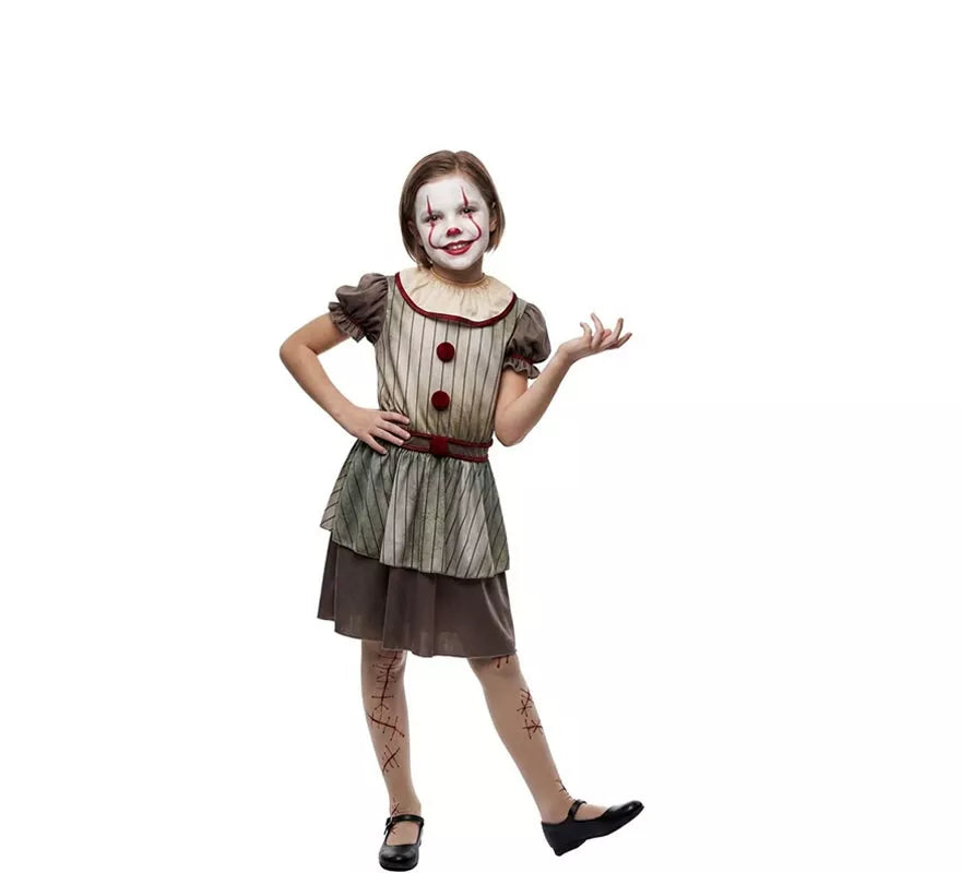 Translation missing: es.Disfraz de Payasa del Terror para niña