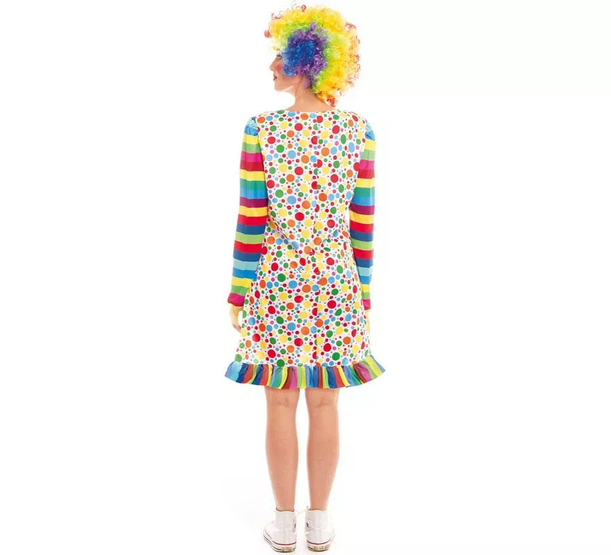 Translation missing: it.Disfraz de Payasa lunares multicolor para mujer