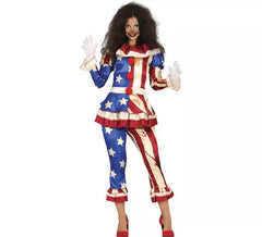 Costume da Clown Patriota Sanguinario per donna
