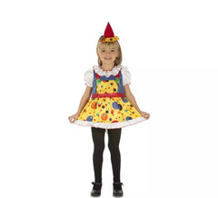 Costume da Clown con pois per bambina