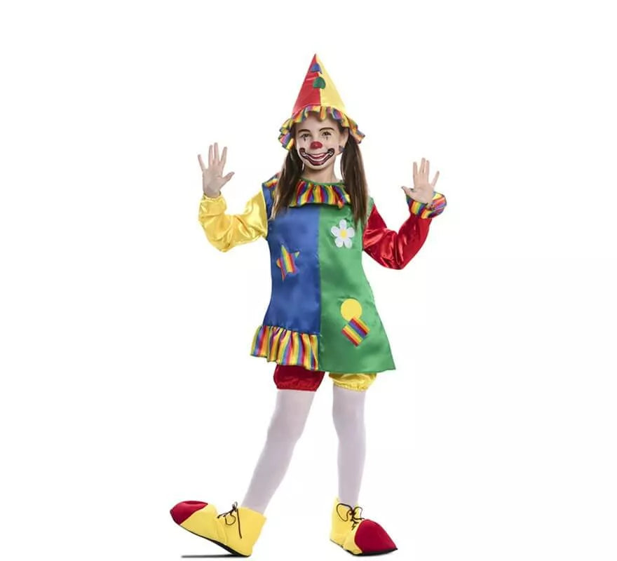 Disfraz de Payasita Multicolor para niña