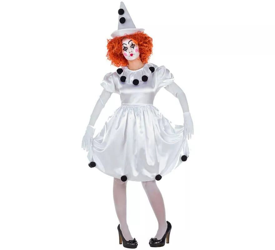 Translation missing: es.Disfraz de Payasita Pierrot para mujer