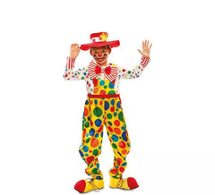 Costume di pagliaccio con talpe per bambino