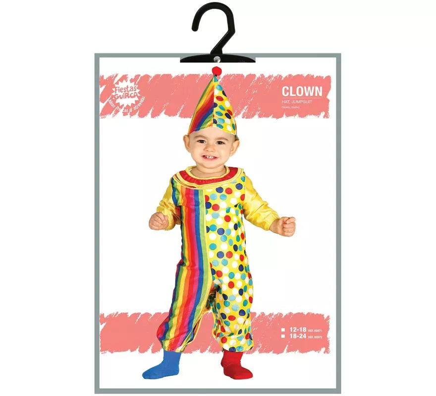 Disfraz de Payasito multicolor para bebé