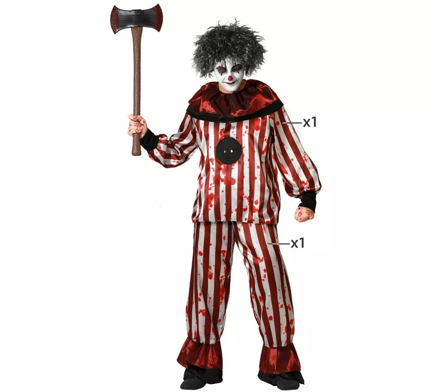 Translation missing: it.Disfraz de Payaso a Rayas para hombre